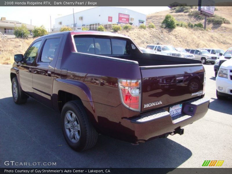 Dark Cherry Pearl / Beige 2008 Honda Ridgeline RTX