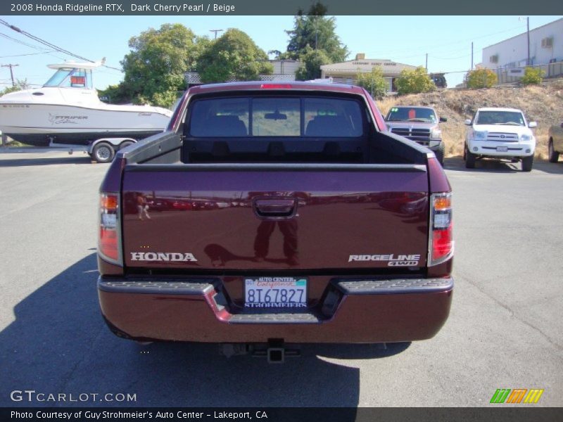 Dark Cherry Pearl / Beige 2008 Honda Ridgeline RTX