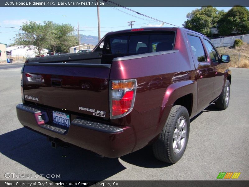 Dark Cherry Pearl / Beige 2008 Honda Ridgeline RTX