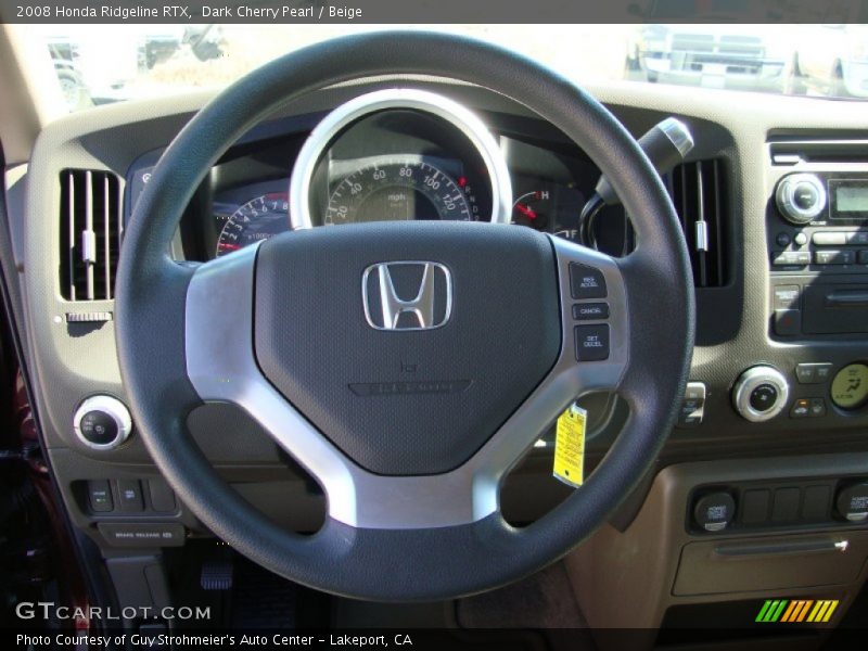 Dark Cherry Pearl / Beige 2008 Honda Ridgeline RTX