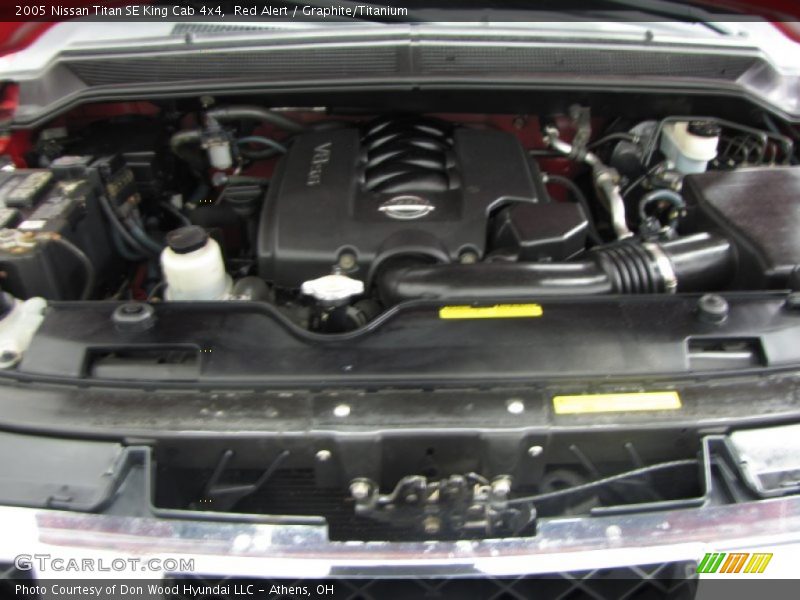 Red Alert / Graphite/Titanium 2005 Nissan Titan SE King Cab 4x4