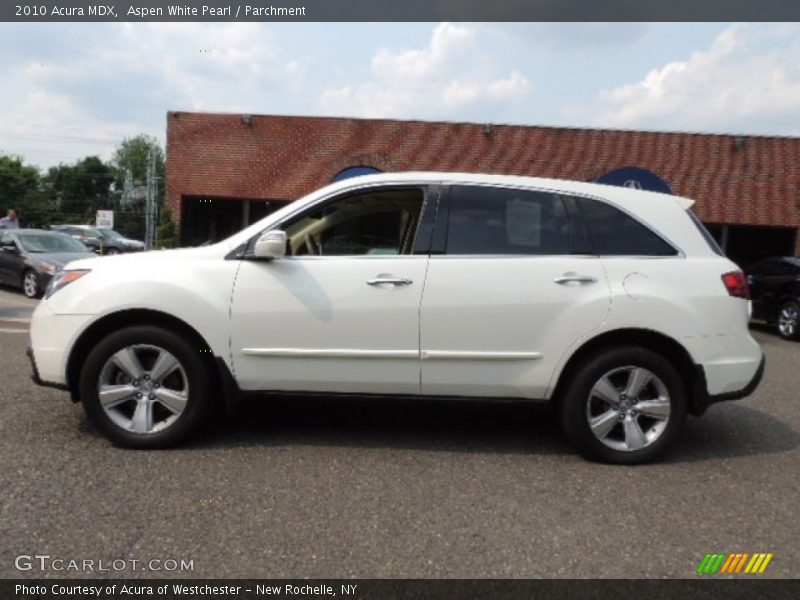 Aspen White Pearl / Parchment 2010 Acura MDX