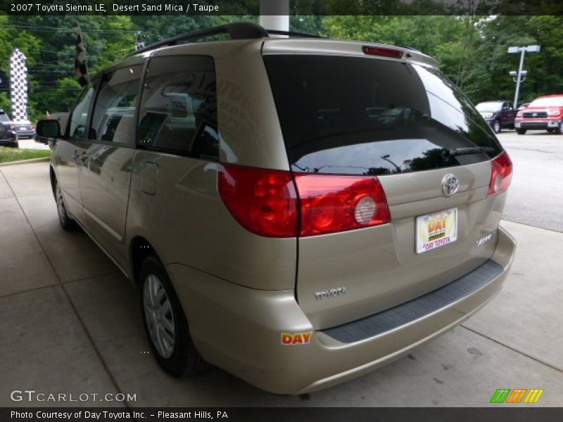 Desert Sand Mica / Taupe 2007 Toyota Sienna LE