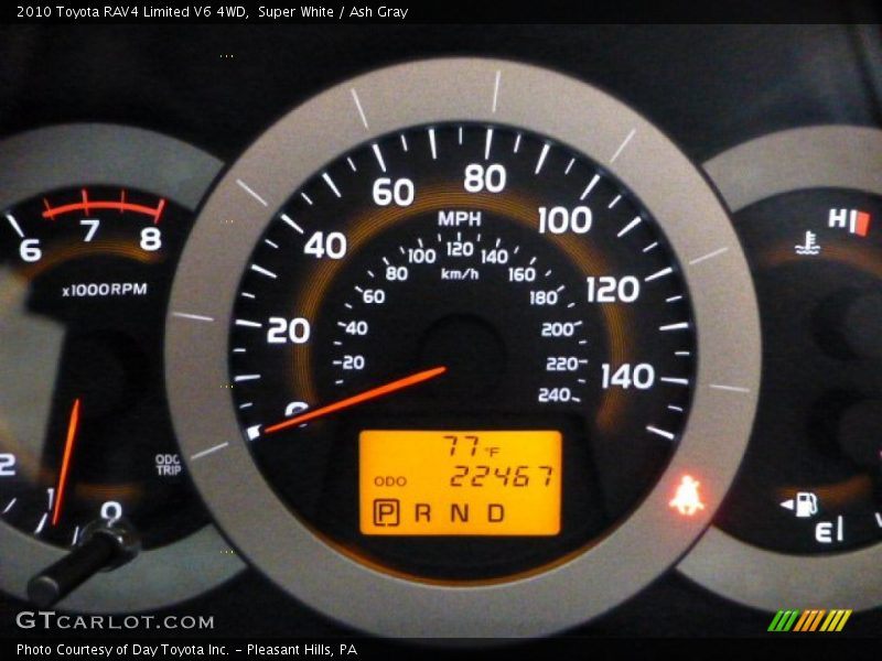 Super White / Ash Gray 2010 Toyota RAV4 Limited V6 4WD