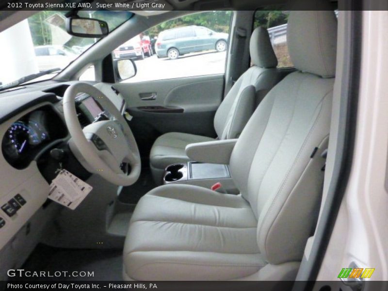 Super White / Light Gray 2012 Toyota Sienna XLE AWD
