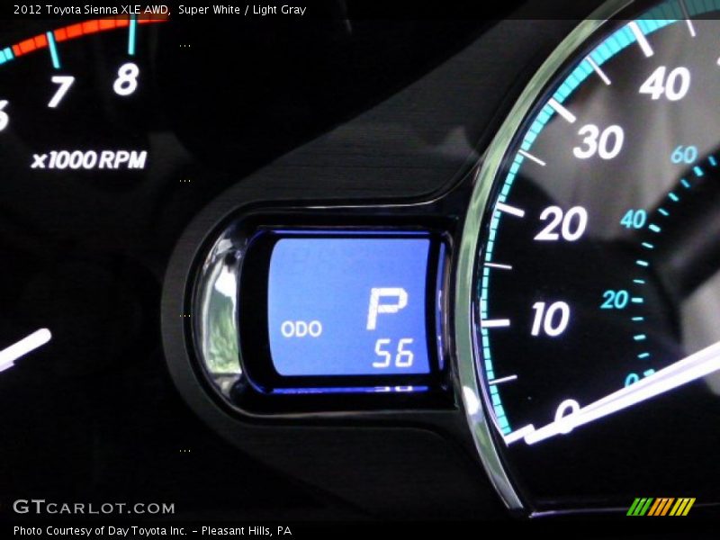 Super White / Light Gray 2012 Toyota Sienna XLE AWD
