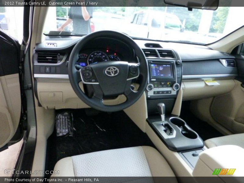 Cypress Green Pearl / Ivory 2012 Toyota Camry LE