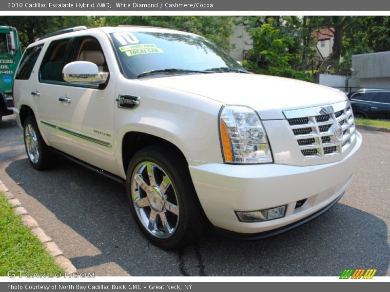 White Diamond / Cashmere/Cocoa 2010 Cadillac Escalade Hybrid AWD