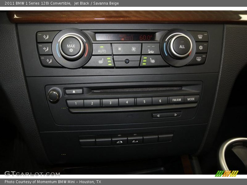 Jet Black / Savanna Beige 2011 BMW 1 Series 128i Convertible