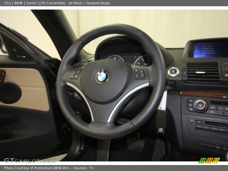 Jet Black / Savanna Beige 2011 BMW 1 Series 128i Convertible
