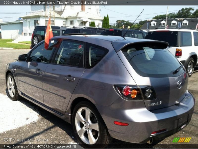 Titanium Gray Metallic / Black/Red 2004 Mazda MAZDA3 s Hatchback