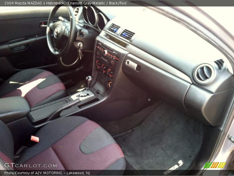 Titanium Gray Metallic / Black/Red 2004 Mazda MAZDA3 s Hatchback
