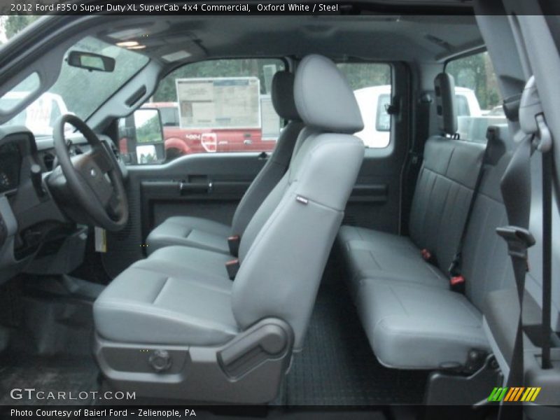  2012 F350 Super Duty XL SuperCab 4x4 Commercial Steel Interior