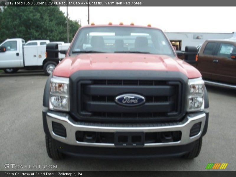 Vermillion Red / Steel 2012 Ford F550 Super Duty XL Regular Cab 4x4 Chassis