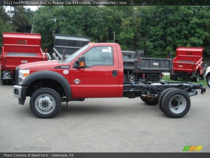  2012 F550 Super Duty XL Regular Cab 4x4 Chassis Vermillion Red