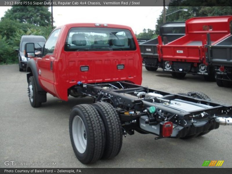 Vermillion Red / Steel 2012 Ford F550 Super Duty XL Regular Cab 4x4 Chassis