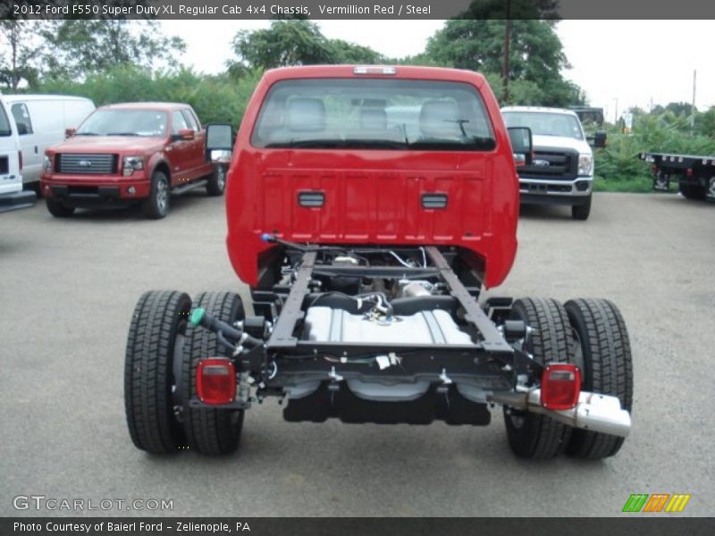 Vermillion Red / Steel 2012 Ford F550 Super Duty XL Regular Cab 4x4 Chassis