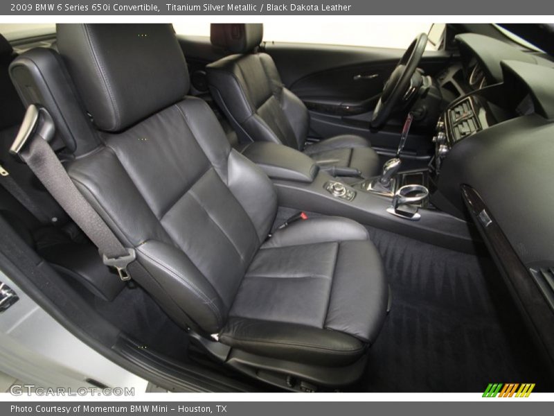 Titanium Silver Metallic / Black Dakota Leather 2009 BMW 6 Series 650i Convertible