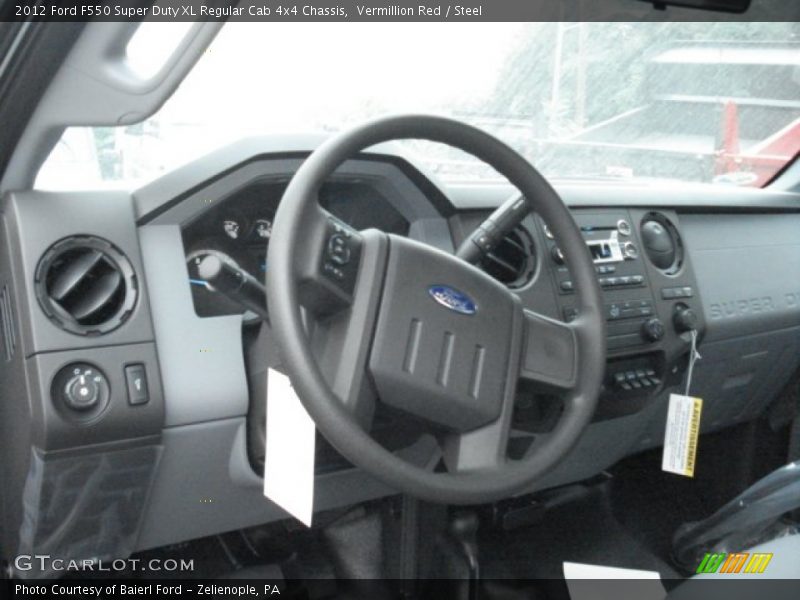 Vermillion Red / Steel 2012 Ford F550 Super Duty XL Regular Cab 4x4 Chassis