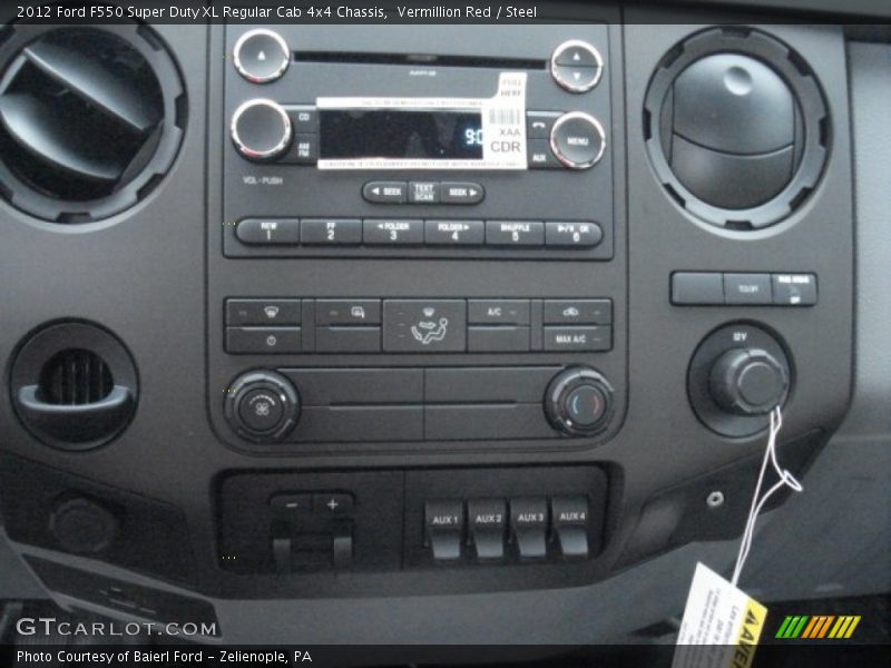 Vermillion Red / Steel 2012 Ford F550 Super Duty XL Regular Cab 4x4 Chassis