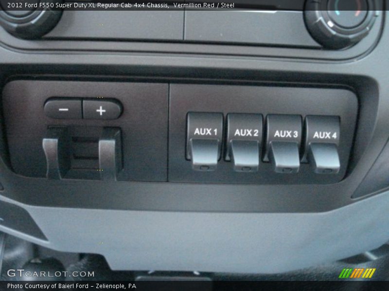 Vermillion Red / Steel 2012 Ford F550 Super Duty XL Regular Cab 4x4 Chassis