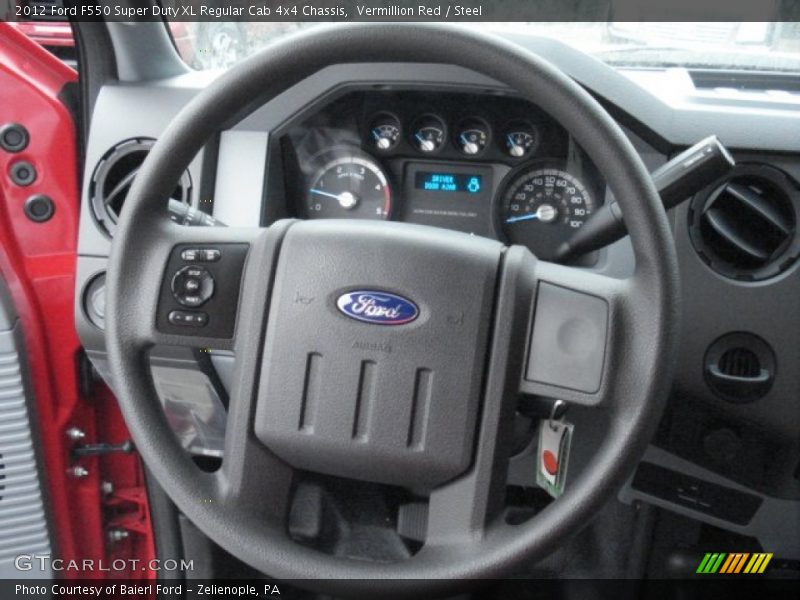  2012 F550 Super Duty XL Regular Cab 4x4 Chassis Steering Wheel