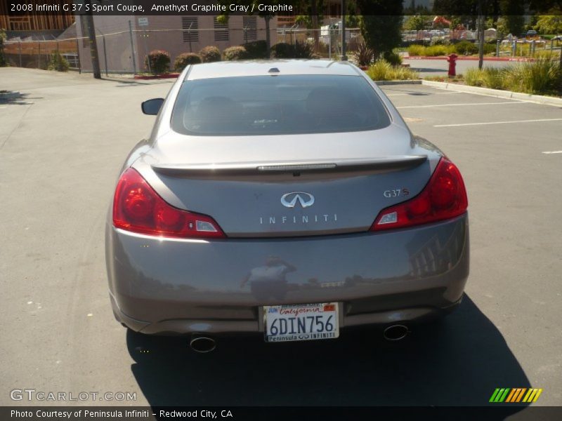 Amethyst Graphite Gray / Graphite 2008 Infiniti G 37 S Sport Coupe