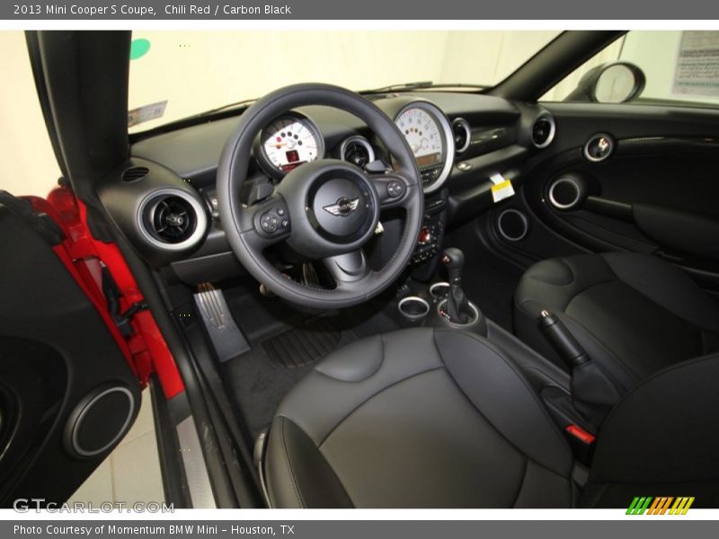 Carbon Black Interior - 2013 Cooper S Coupe 