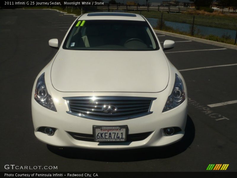 Moonlight White / Stone 2011 Infiniti G 25 Journey Sedan