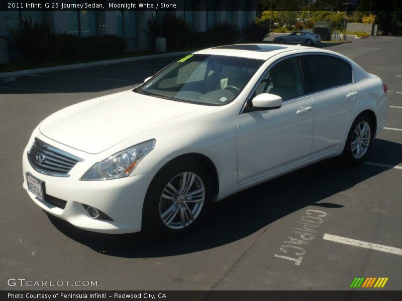 Moonlight White / Stone 2011 Infiniti G 25 Journey Sedan