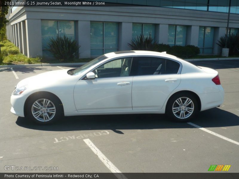 Moonlight White / Stone 2011 Infiniti G 25 Journey Sedan