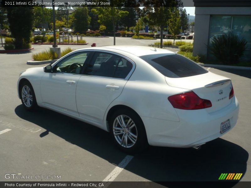 Moonlight White / Stone 2011 Infiniti G 25 Journey Sedan