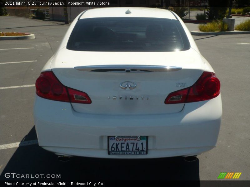 Moonlight White / Stone 2011 Infiniti G 25 Journey Sedan