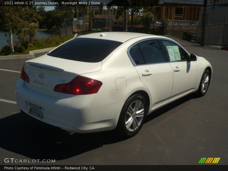 Moonlight White / Stone 2011 Infiniti G 25 Journey Sedan