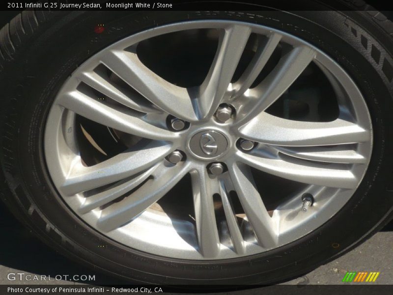 Moonlight White / Stone 2011 Infiniti G 25 Journey Sedan
