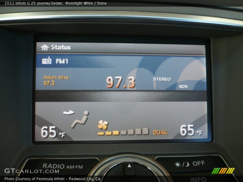 Moonlight White / Stone 2011 Infiniti G 25 Journey Sedan