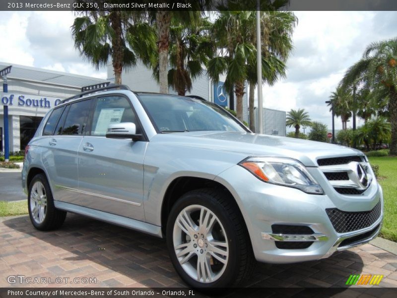 Diamond Silver Metallic / Black 2013 Mercedes-Benz GLK 350