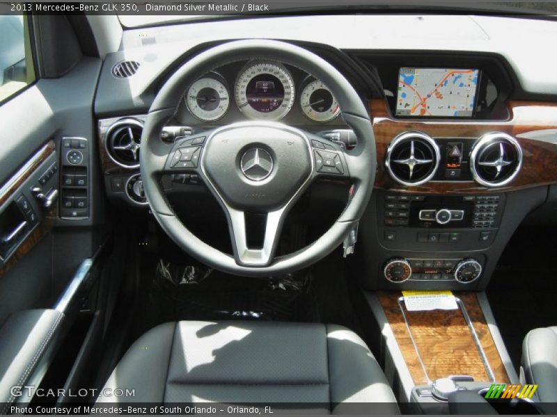 Diamond Silver Metallic / Black 2013 Mercedes-Benz GLK 350