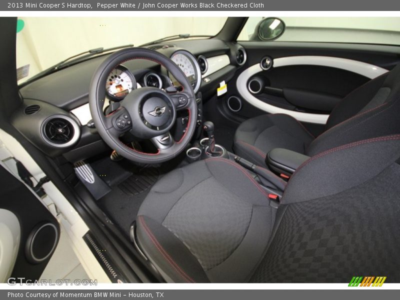 2013 Cooper S Hardtop John Cooper Works Black Checkered Cloth Interior