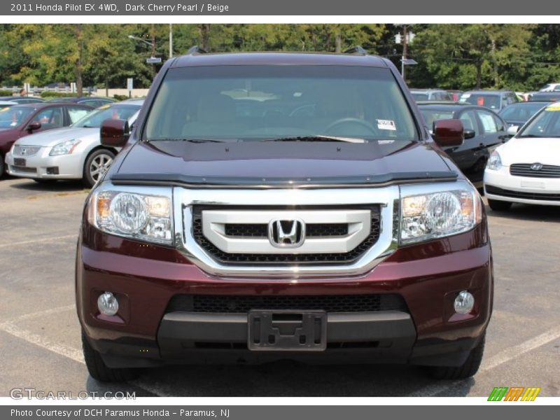 Dark Cherry Pearl / Beige 2011 Honda Pilot EX 4WD