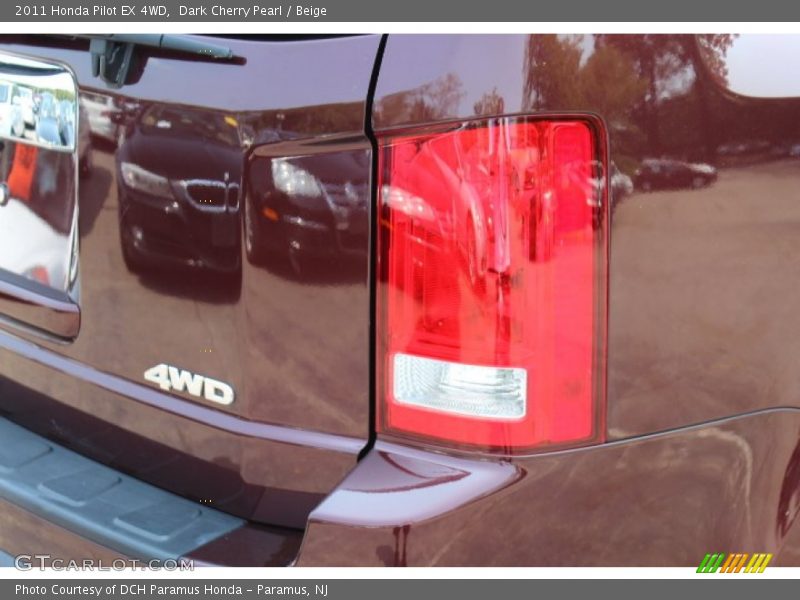 Dark Cherry Pearl / Beige 2011 Honda Pilot EX 4WD