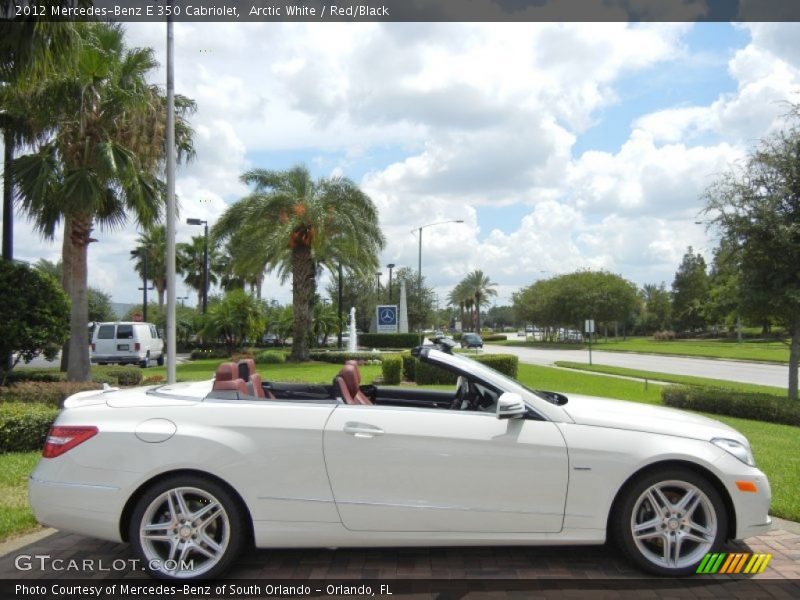 Arctic White / Red/Black 2012 Mercedes-Benz E 350 Cabriolet