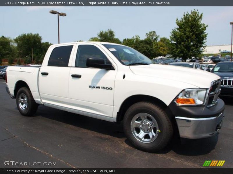 Bright White / Dark Slate Gray/Medium Graystone 2012 Dodge Ram 1500 Tradesman Crew Cab