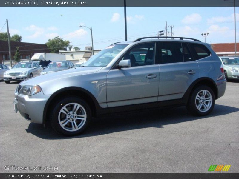 Silver Grey Metallic / Black 2006 BMW X3 3.0i