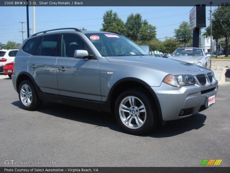 Silver Grey Metallic / Black 2006 BMW X3 3.0i