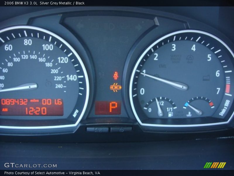 Silver Grey Metallic / Black 2006 BMW X3 3.0i