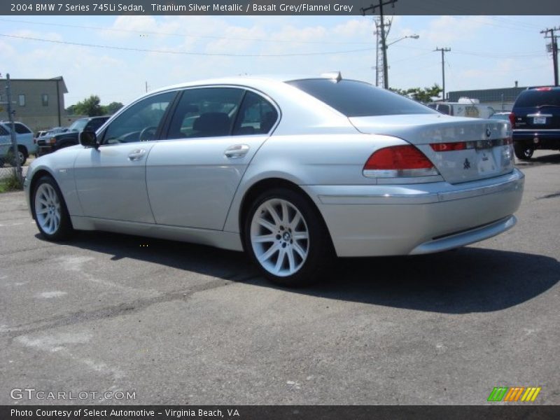 Titanium Silver Metallic / Basalt Grey/Flannel Grey 2004 BMW 7 Series 745Li Sedan