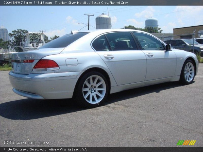 Titanium Silver Metallic / Basalt Grey/Flannel Grey 2004 BMW 7 Series 745Li Sedan