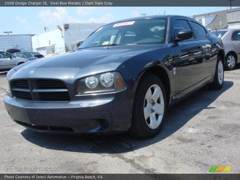 Steel Blue Metallic / Dark Slate Gray 2008 Dodge Charger SE