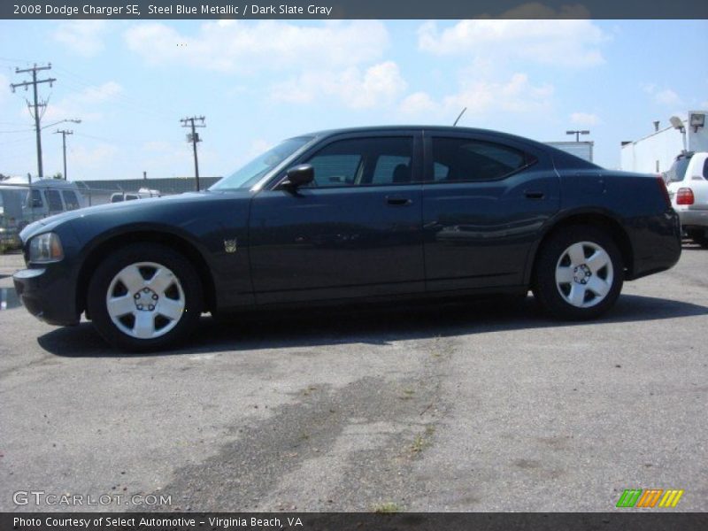 Steel Blue Metallic / Dark Slate Gray 2008 Dodge Charger SE